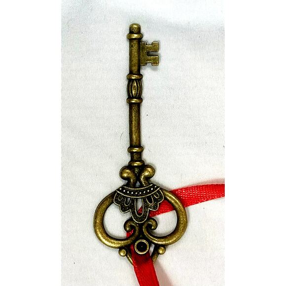 Christmas Santa's Magic Key Ornament Card Red Ribbon - Picture 12 of 16